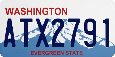 WA license plate ATX2791