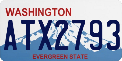 WA license plate ATX2793