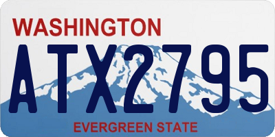 WA license plate ATX2795