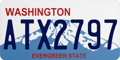 WA license plate ATX2797
