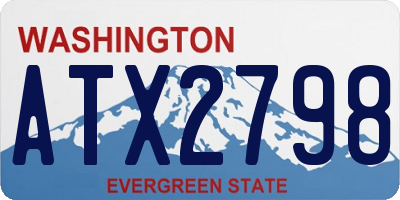 WA license plate ATX2798