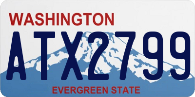 WA license plate ATX2799