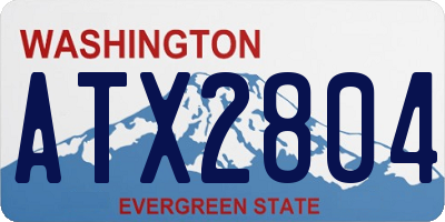 WA license plate ATX2804