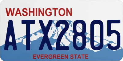 WA license plate ATX2805