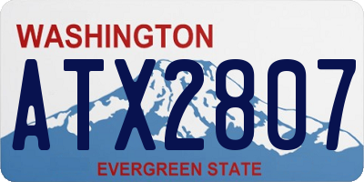 WA license plate ATX2807