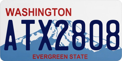 WA license plate ATX2808