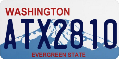 WA license plate ATX2810