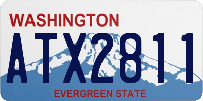 WA license plate ATX2811
