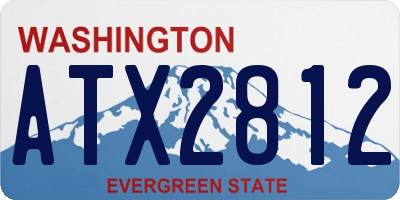WA license plate ATX2812