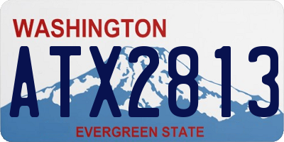 WA license plate ATX2813