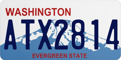 WA license plate ATX2814