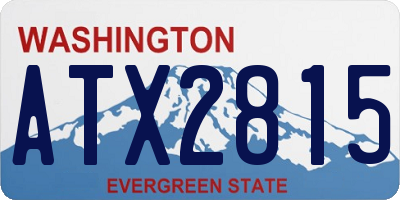 WA license plate ATX2815