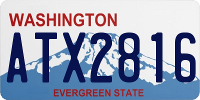 WA license plate ATX2816