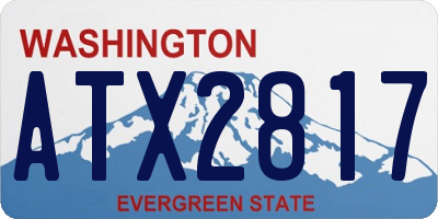 WA license plate ATX2817