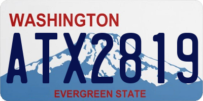 WA license plate ATX2819