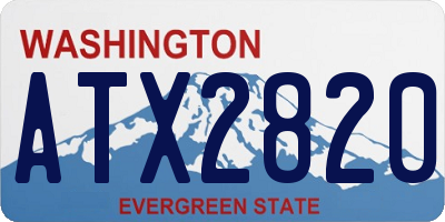 WA license plate ATX2820