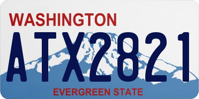 WA license plate ATX2821