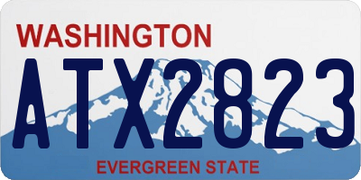 WA license plate ATX2823