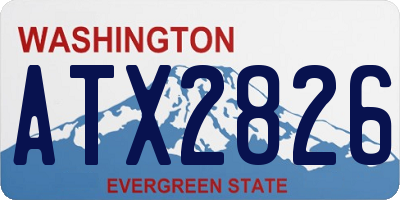 WA license plate ATX2826
