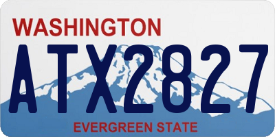 WA license plate ATX2827