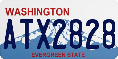 WA license plate ATX2828