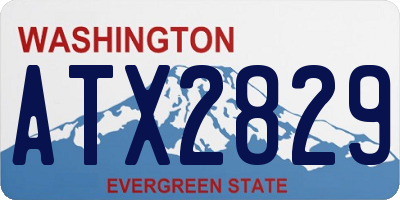 WA license plate ATX2829