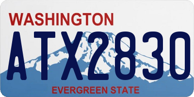 WA license plate ATX2830