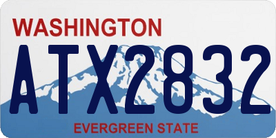 WA license plate ATX2832