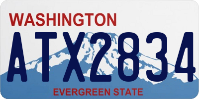 WA license plate ATX2834