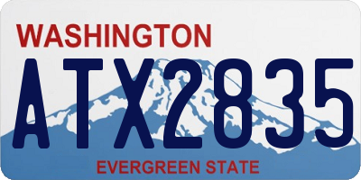 WA license plate ATX2835
