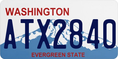WA license plate ATX2840