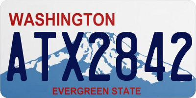 WA license plate ATX2842