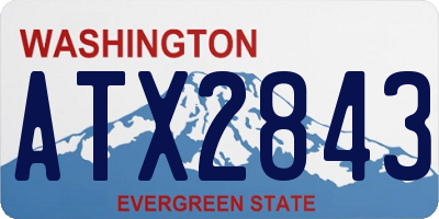 WA license plate ATX2843