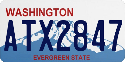 WA license plate ATX2847