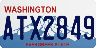 WA license plate ATX2849