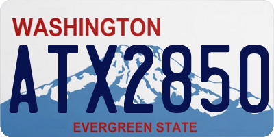 WA license plate ATX2850