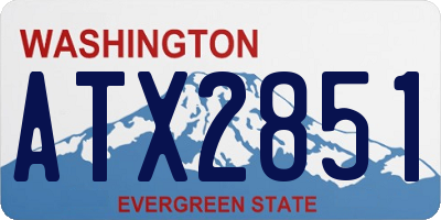 WA license plate ATX2851