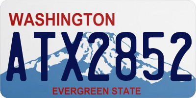 WA license plate ATX2852