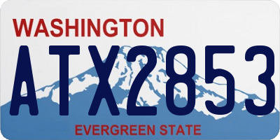 WA license plate ATX2853