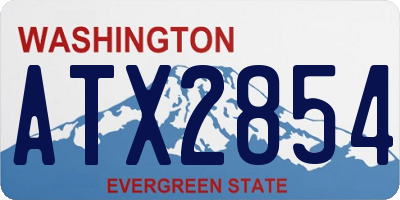 WA license plate ATX2854