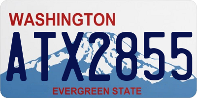 WA license plate ATX2855