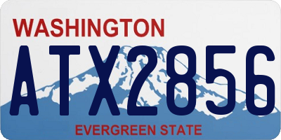 WA license plate ATX2856