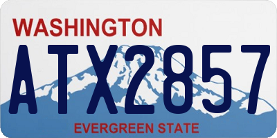 WA license plate ATX2857