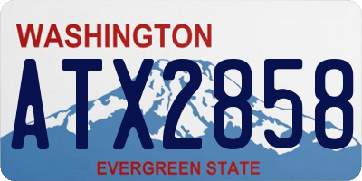 WA license plate ATX2858