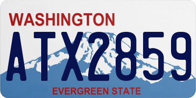 WA license plate ATX2859