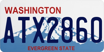 WA license plate ATX2860