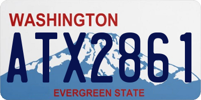 WA license plate ATX2861
