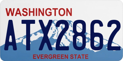 WA license plate ATX2862