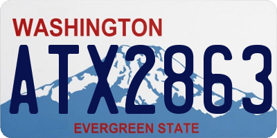 WA license plate ATX2863