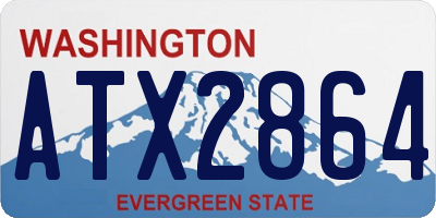 WA license plate ATX2864